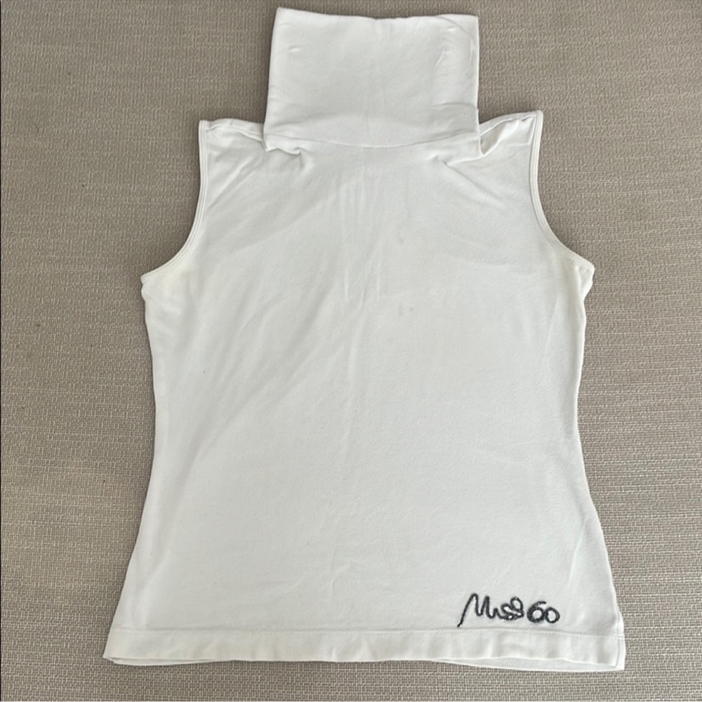 Miss Sixty White Sleeveless Top